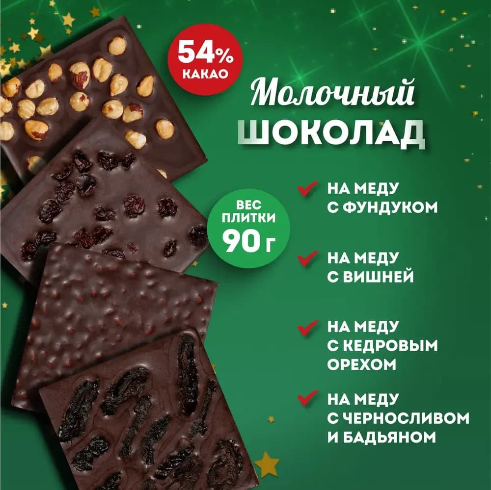 Подарочный набор Молочного шоколада, 4 плитки — миниатюра 2